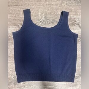 St. John by Marie Gray Navy Santana knit tank